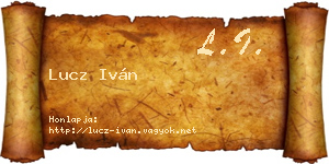 Lucz Iván névjegykártya