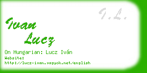ivan lucz business card